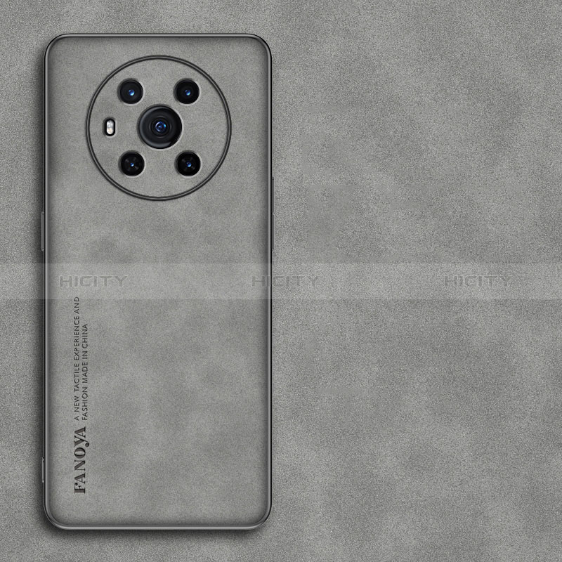 Custodia Lusso Pelle Cover S01 per Huawei Honor Magic3 5G Grigio