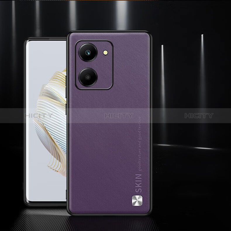 Custodia Lusso Pelle Cover S01 per Huawei Honor X7a Viola