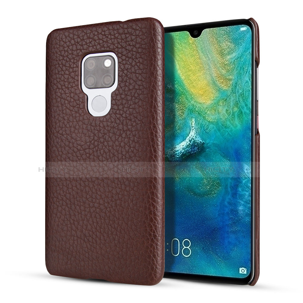 Custodia Lusso Pelle Cover S01 per Huawei Mate 20 Marrone