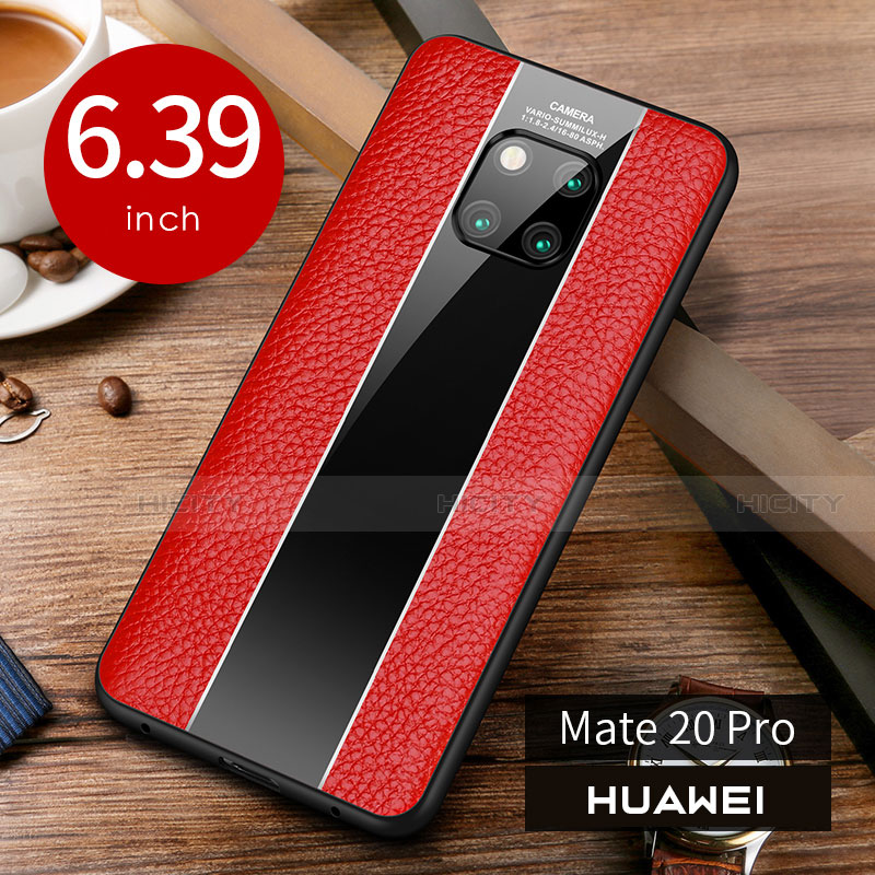 Custodia Lusso Pelle Cover S01 per Huawei Mate 20 Pro Rosso