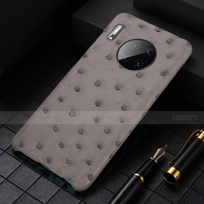 Custodia Lusso Pelle Cover S01 per Huawei Mate 30 Pro 5G Grigio