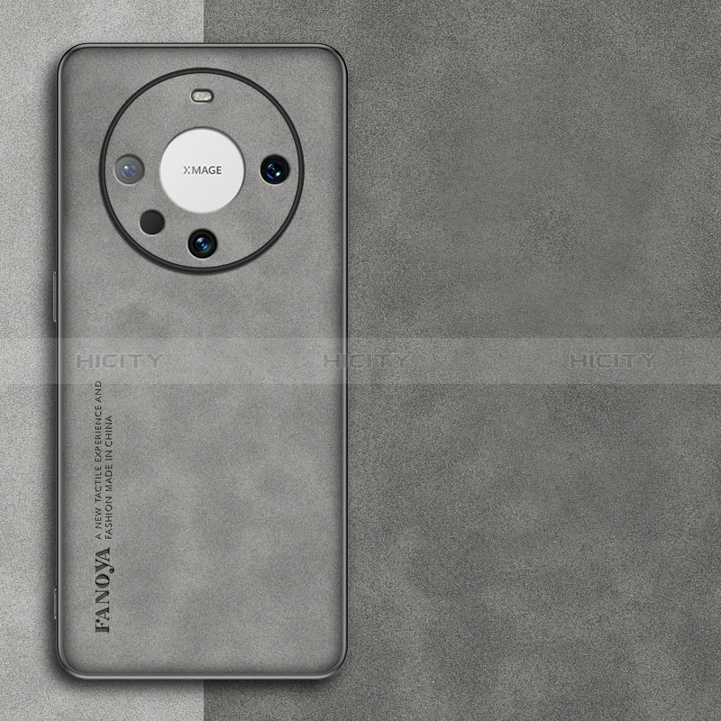 Custodia Lusso Pelle Cover S01 per Huawei Mate 60 Grigio