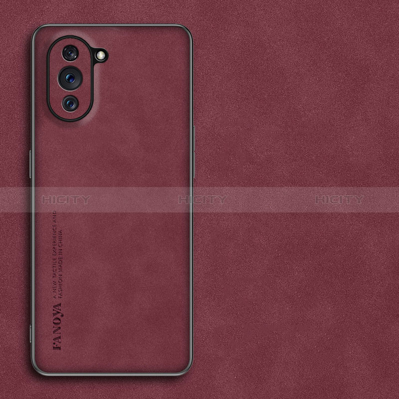 Custodia Lusso Pelle Cover S01 per Huawei Nova 10 Rosso