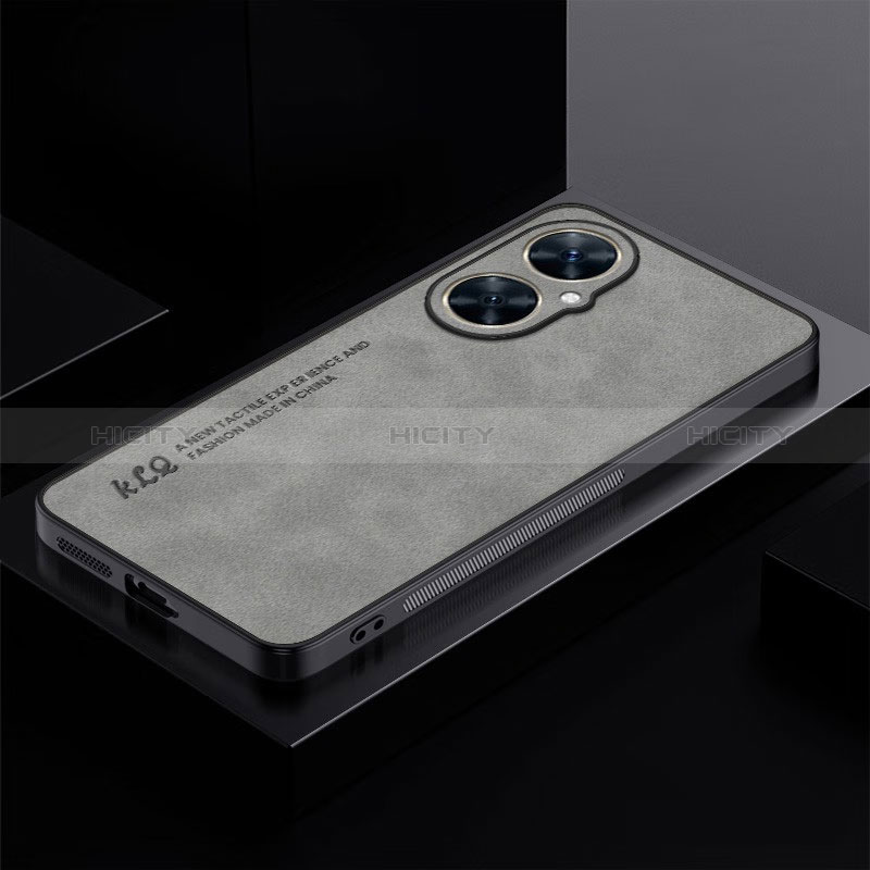 Custodia Lusso Pelle Cover S01 per Huawei Nova 11i Grigio