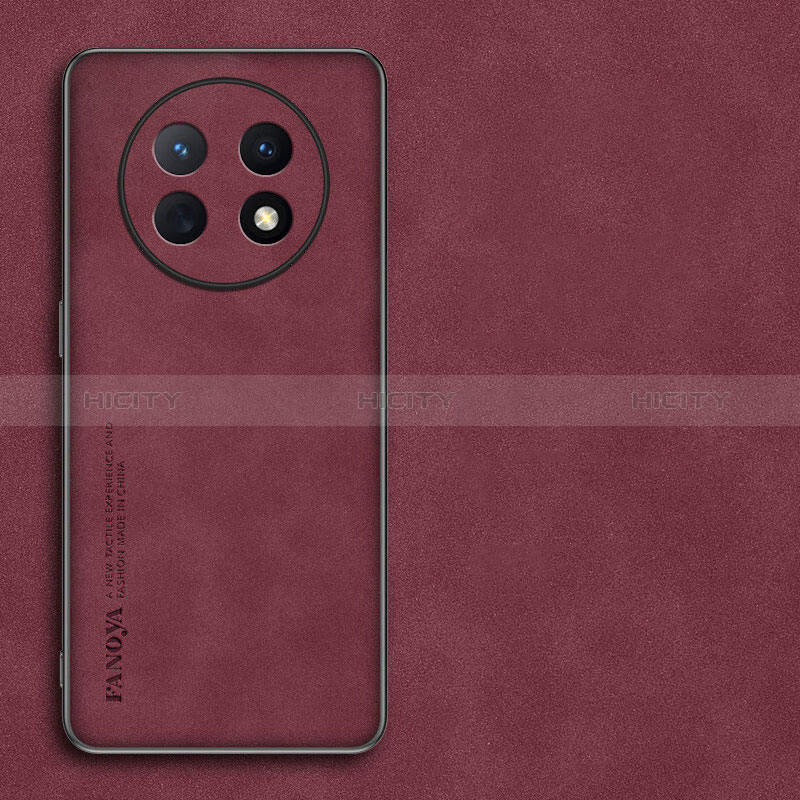 Custodia Lusso Pelle Cover S01 per Huawei Nova Y91 Rosso