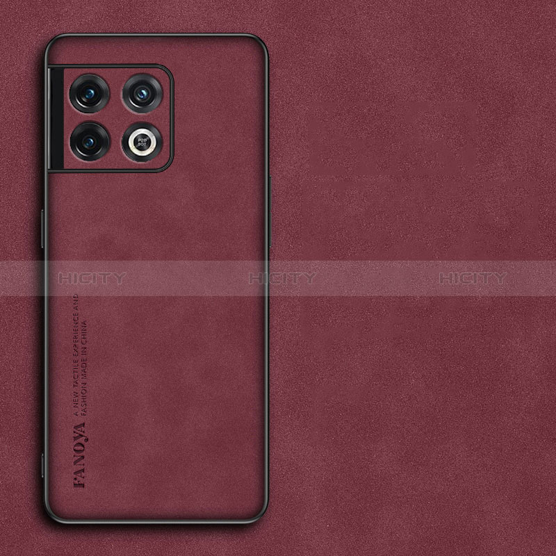 Custodia Lusso Pelle Cover S01 per OnePlus 10 Pro 5G Rosso