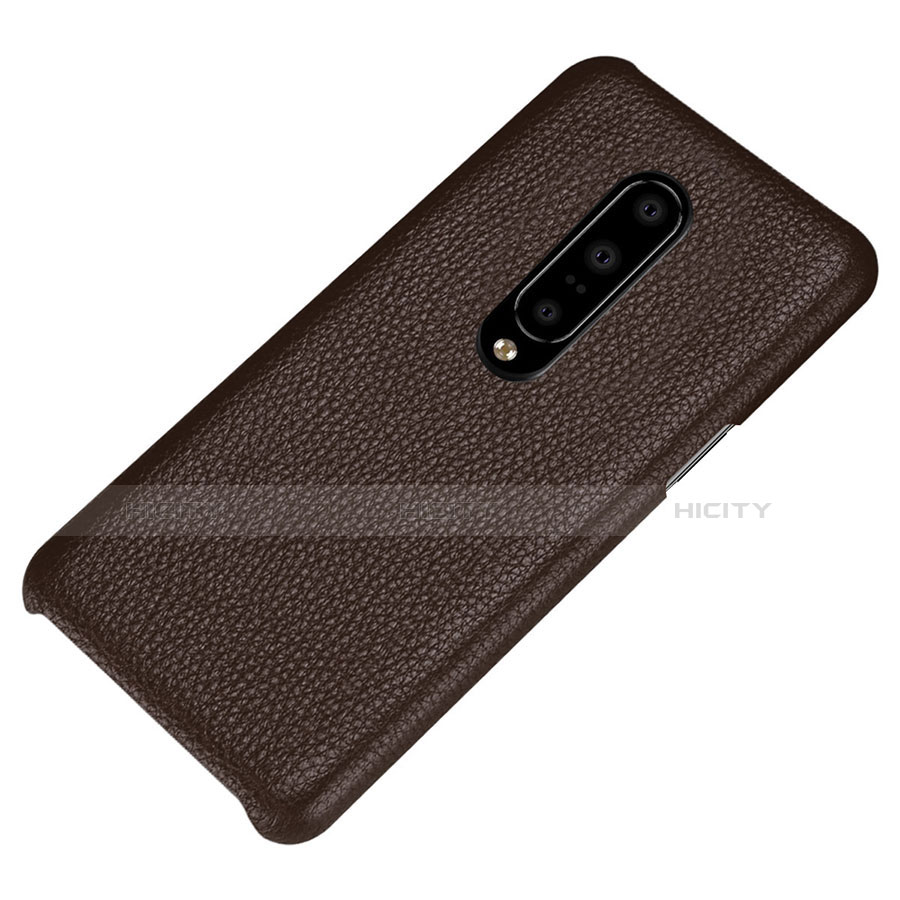 Custodia Lusso Pelle Cover S01 per OnePlus 7 Pro Marrone