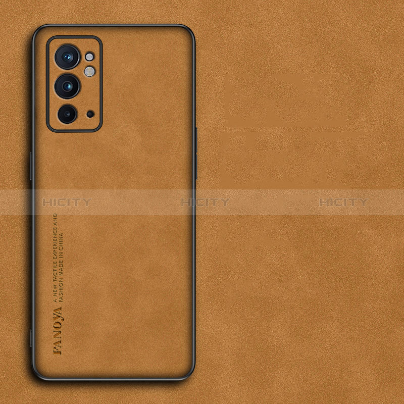 Custodia Lusso Pelle Cover S01 per OnePlus 9RT 5G Arancione