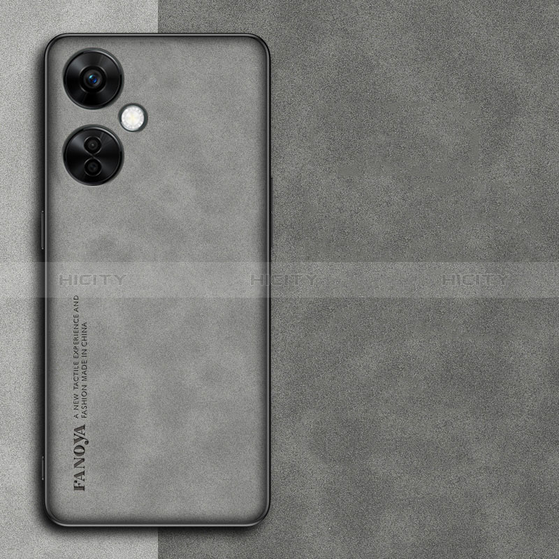 Custodia Lusso Pelle Cover S01 per OnePlus Nord CE 3 5G Grigio