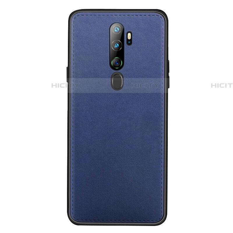 Custodia Lusso Pelle Cover S01 per Oppo A11X Blu