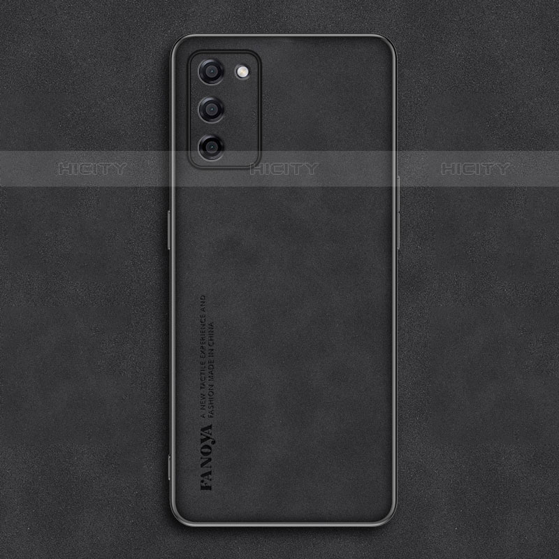 Custodia Lusso Pelle Cover S01 per Oppo A53s 5G Nero