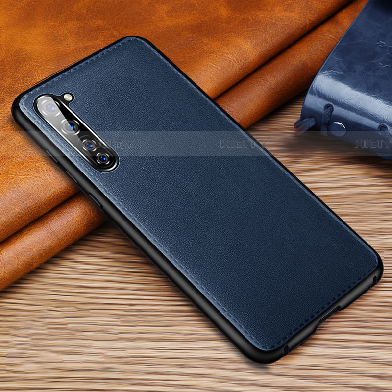 Custodia Lusso Pelle Cover S01 per Oppo Find X2 Lite Blu