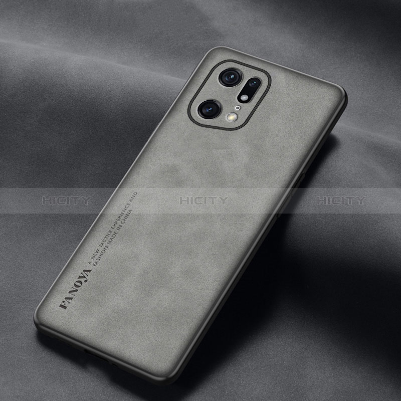 Custodia Lusso Pelle Cover S01 per Oppo Find X5 5G