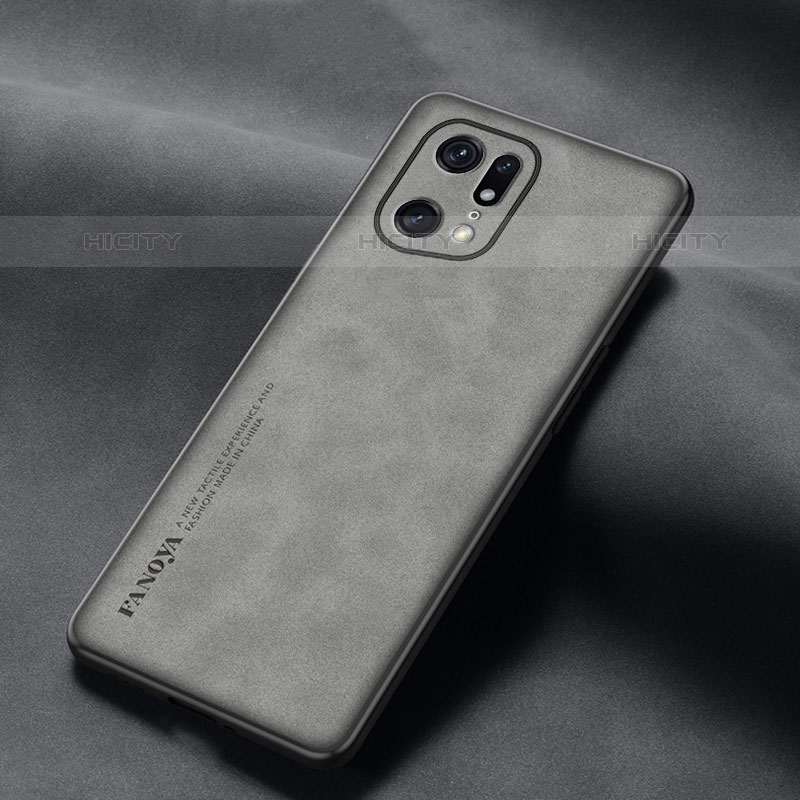 Custodia Lusso Pelle Cover S01 per Oppo Find X5 Pro 5G