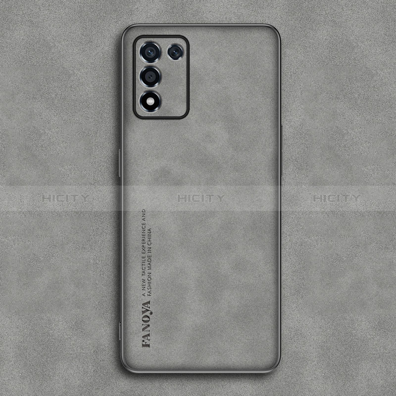 Custodia Lusso Pelle Cover S01 per Oppo K9S 5G Grigio