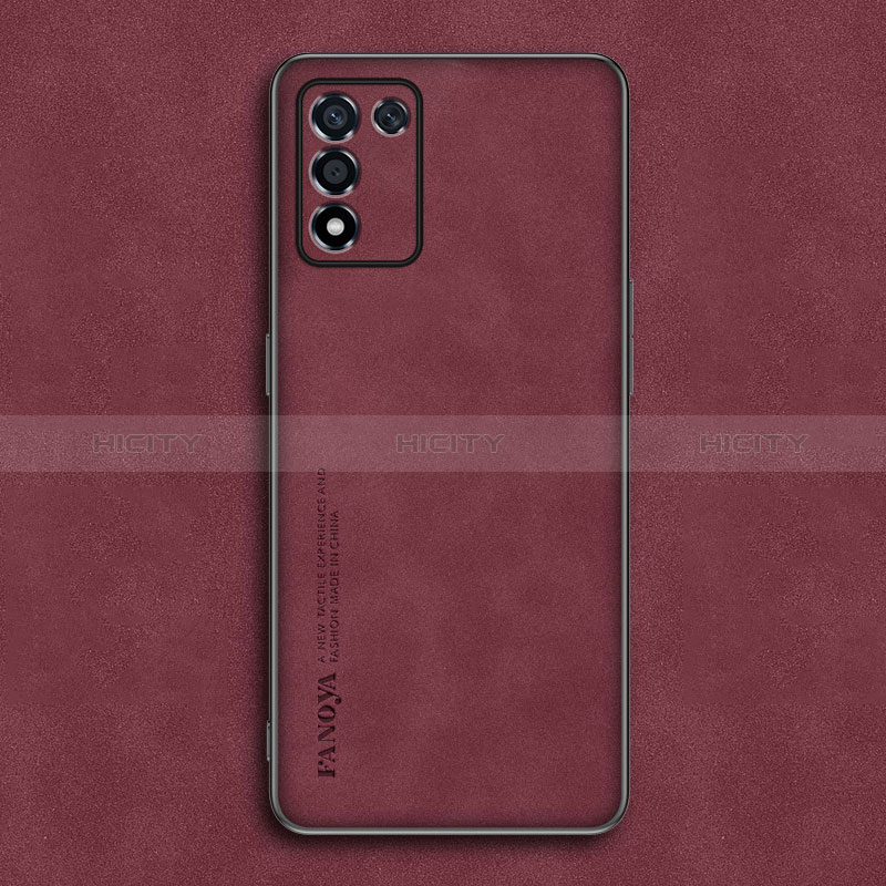 Custodia Lusso Pelle Cover S01 per Oppo K9S 5G Rosso