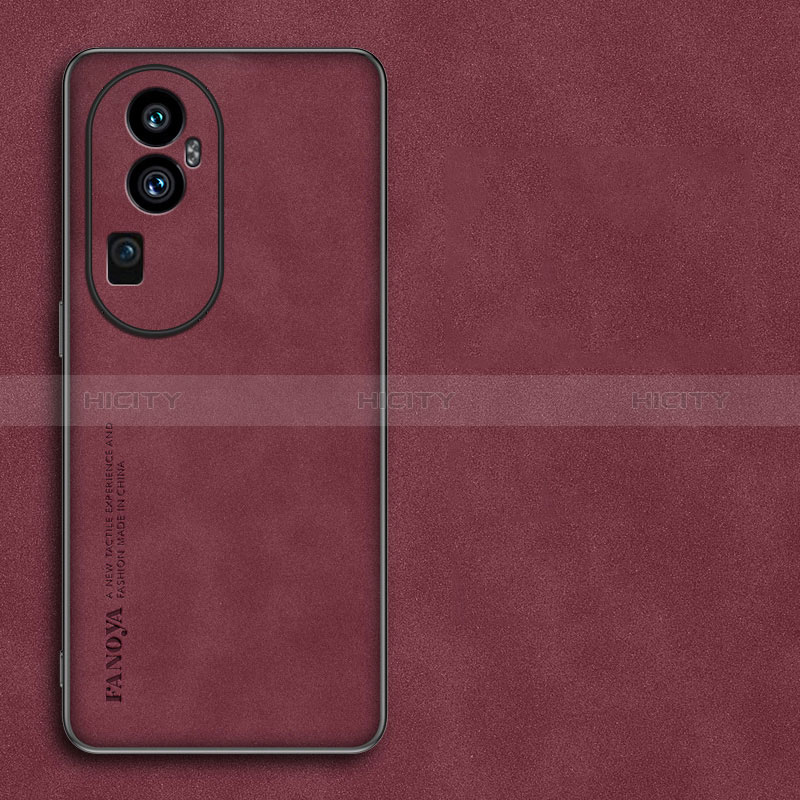 Custodia Lusso Pelle Cover S01 per Oppo Reno10 Pro+ Plus 5G Rosso