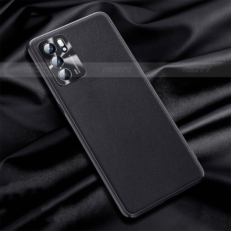 Custodia Lusso Pelle Cover S01 per Oppo Reno6 5G Nero