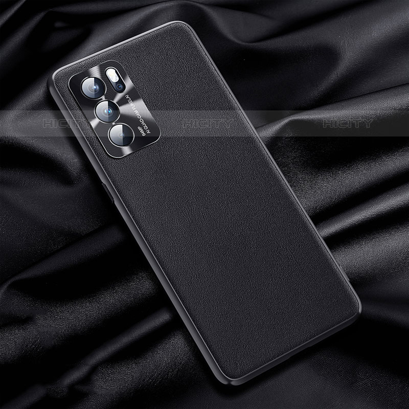 Custodia Lusso Pelle Cover S01 per Oppo Reno6 Pro 5G India Nero