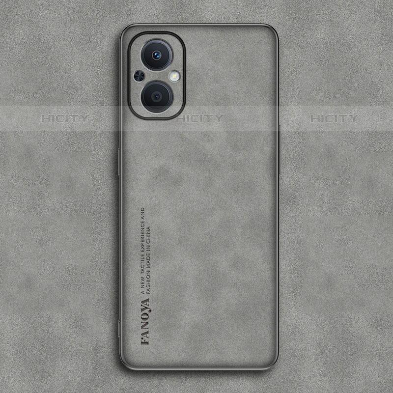 Custodia Lusso Pelle Cover S01 per Oppo Reno7 Lite 5G Grigio