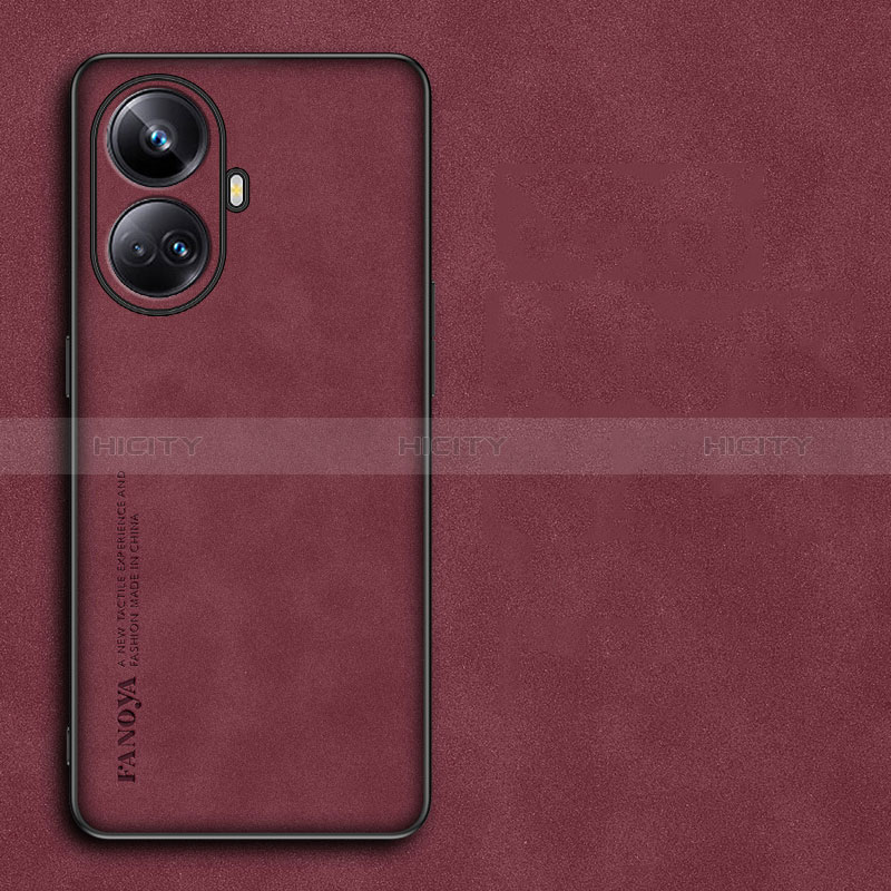 Custodia Lusso Pelle Cover S01 per Realme 10 Pro+ Plus 5G Rosso