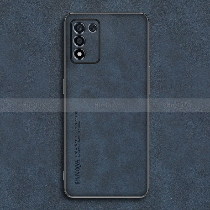 Custodia Lusso Pelle Cover S01 per Realme 9 SE 5G Blu