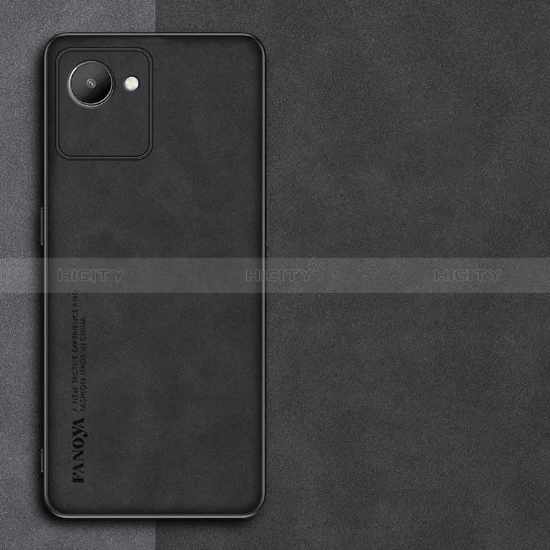 Custodia Lusso Pelle Cover S01 per Realme C30 Nero