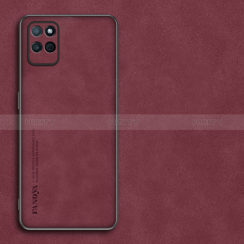 Custodia Lusso Pelle Cover S01 per Realme V11s 5G Rosso