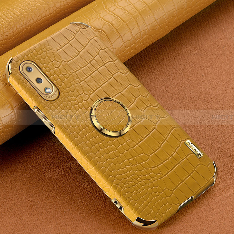 Custodia Lusso Pelle Cover S01 per Samsung Galaxy A02 Giallo