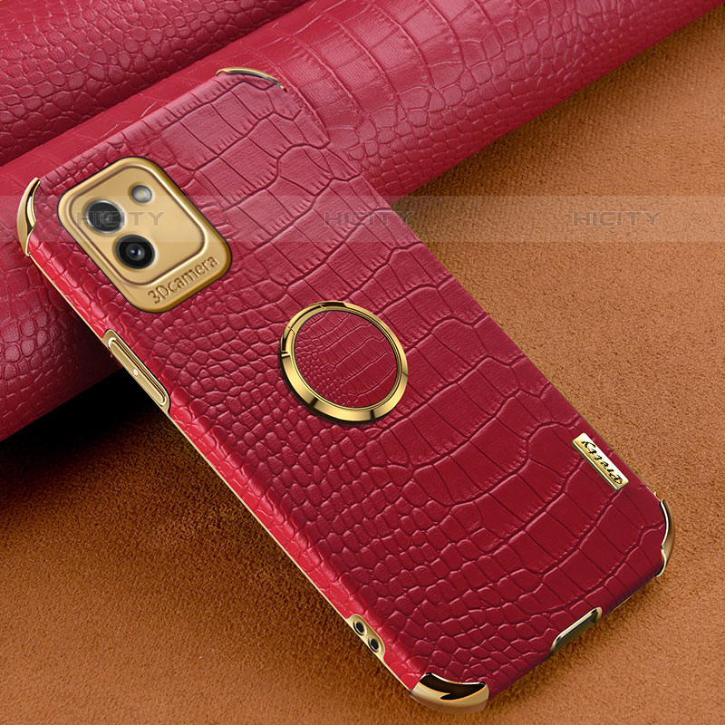 Custodia Lusso Pelle Cover S01 per Samsung Galaxy A03 Rosso