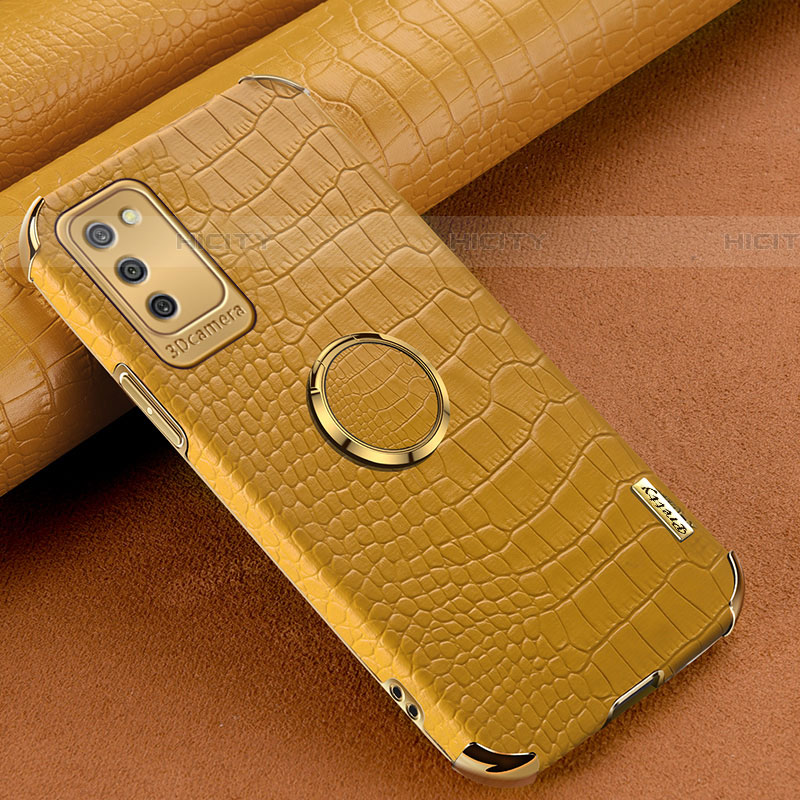 Custodia Lusso Pelle Cover S01 per Samsung Galaxy A03s Giallo