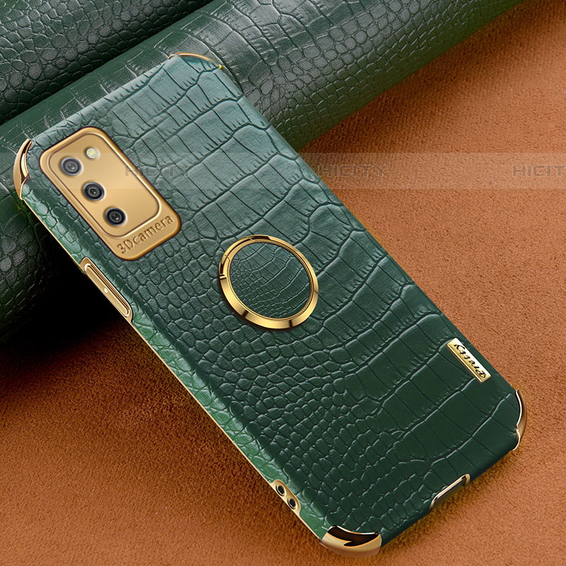 Custodia Lusso Pelle Cover S01 per Samsung Galaxy A03s Verde