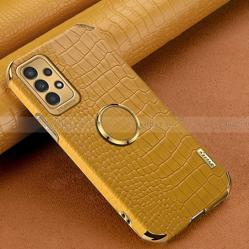 Custodia Lusso Pelle Cover S01 per Samsung Galaxy A13 4G Giallo