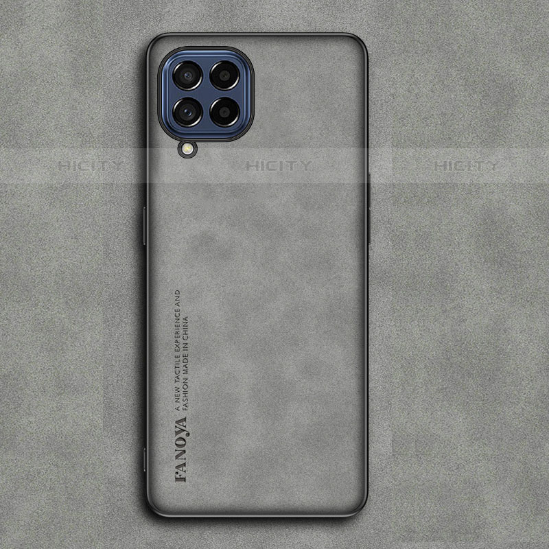 Custodia Lusso Pelle Cover S01 per Samsung Galaxy M53 5G Grigio