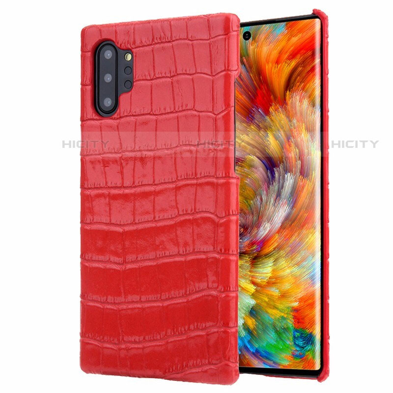 Custodia Lusso Pelle Cover S01 per Samsung Galaxy Note 10 Plus Rosso