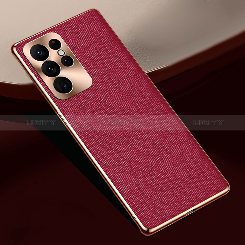 Custodia Lusso Pelle Cover S01 per Samsung Galaxy S24 Ultra 5G Rosso