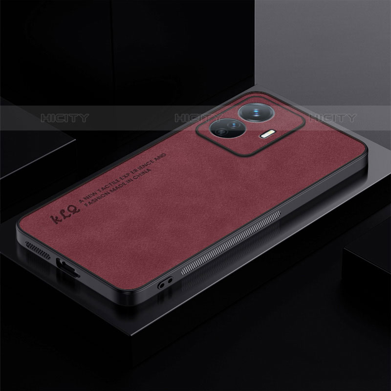 Custodia Lusso Pelle Cover S01 per Vivo iQOO Z6 Lite 5G Rosso