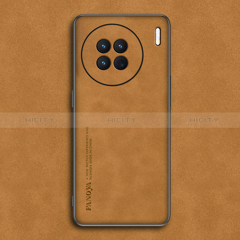 Custodia Lusso Pelle Cover S01 per Vivo X90 Pro+ Plus 5G Arancione