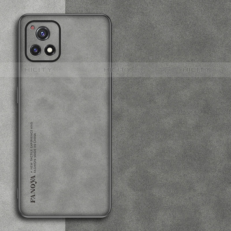 Custodia Lusso Pelle Cover S01 per Vivo Y52s 5G Grigio