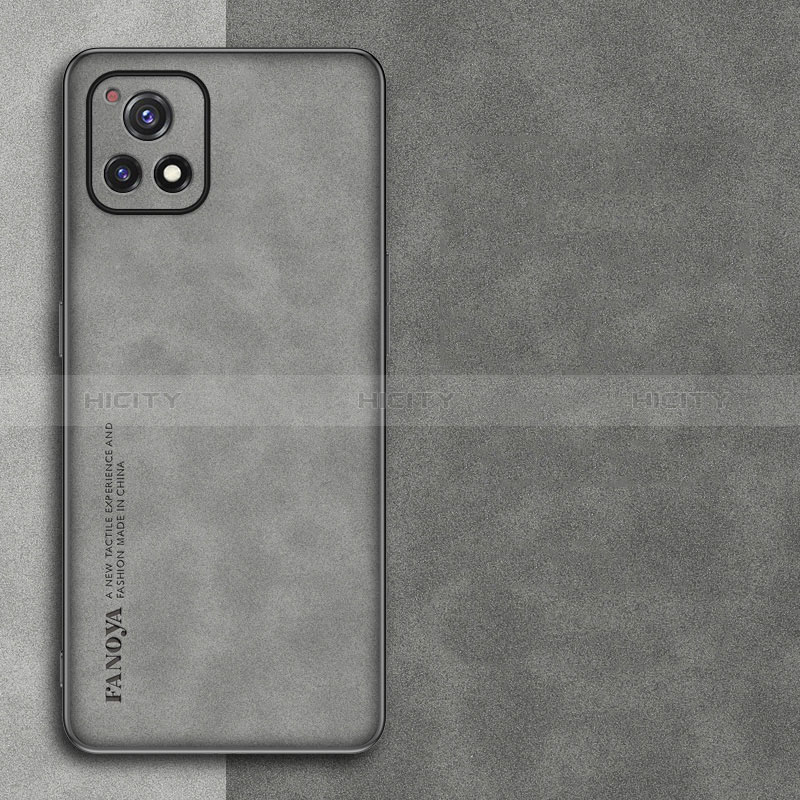 Custodia Lusso Pelle Cover S01 per Vivo Y72 India Grigio