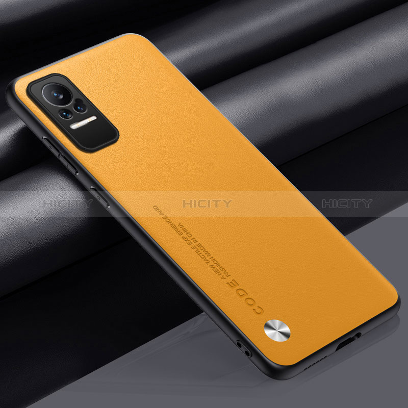 Custodia Lusso Pelle Cover S01 per Xiaomi Civi 5G Giallo