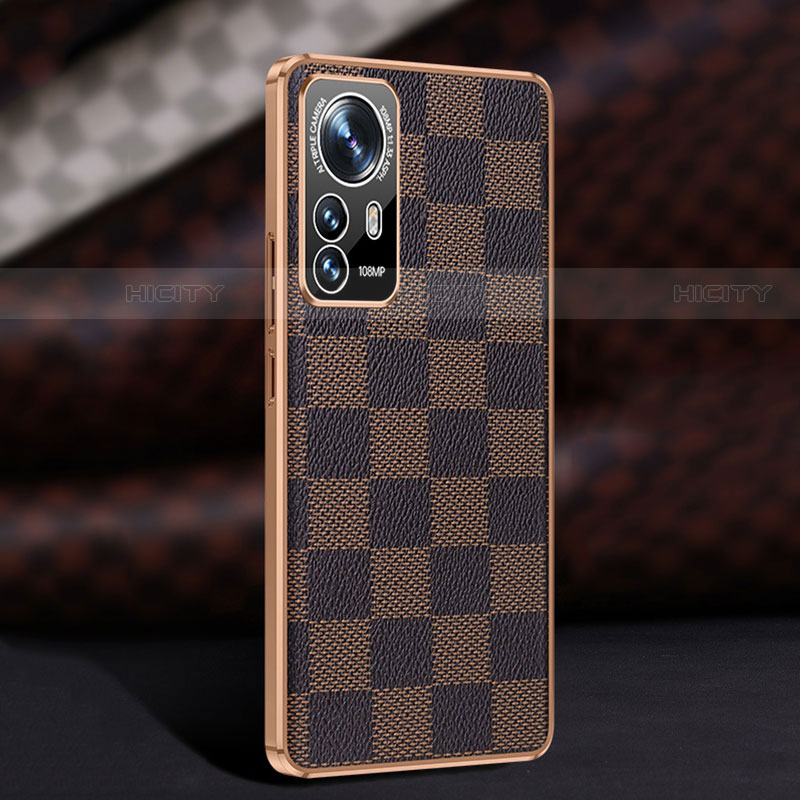 Custodia Lusso Pelle Cover S01 per Xiaomi Mi 12 Pro 5G Marrone