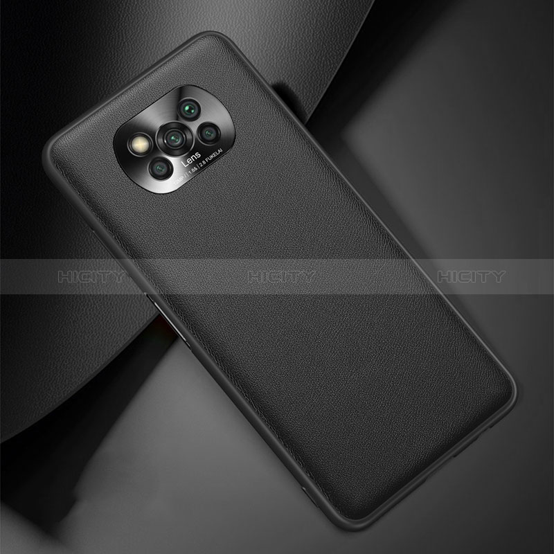 Custodia Lusso Pelle Cover S01 per Xiaomi Poco X3 NFC Nero