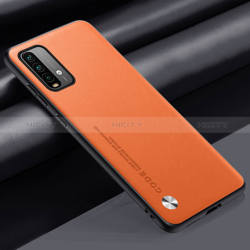 Custodia Lusso Pelle Cover S01 per Xiaomi Redmi 9 Power Arancione