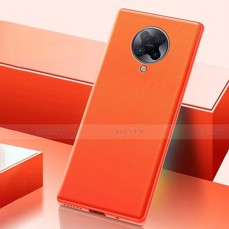 Custodia Lusso Pelle Cover S01 per Xiaomi Redmi K30 Pro Zoom Arancione