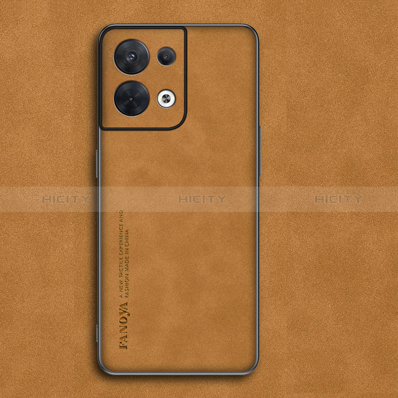 Custodia Lusso Pelle Cover S01 per Xiaomi Redmi Note 13 5G Arancione