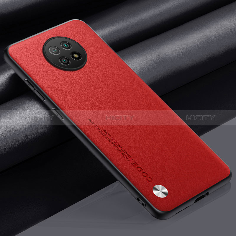 Custodia Lusso Pelle Cover S01 per Xiaomi Redmi Note 9 5G Rosso