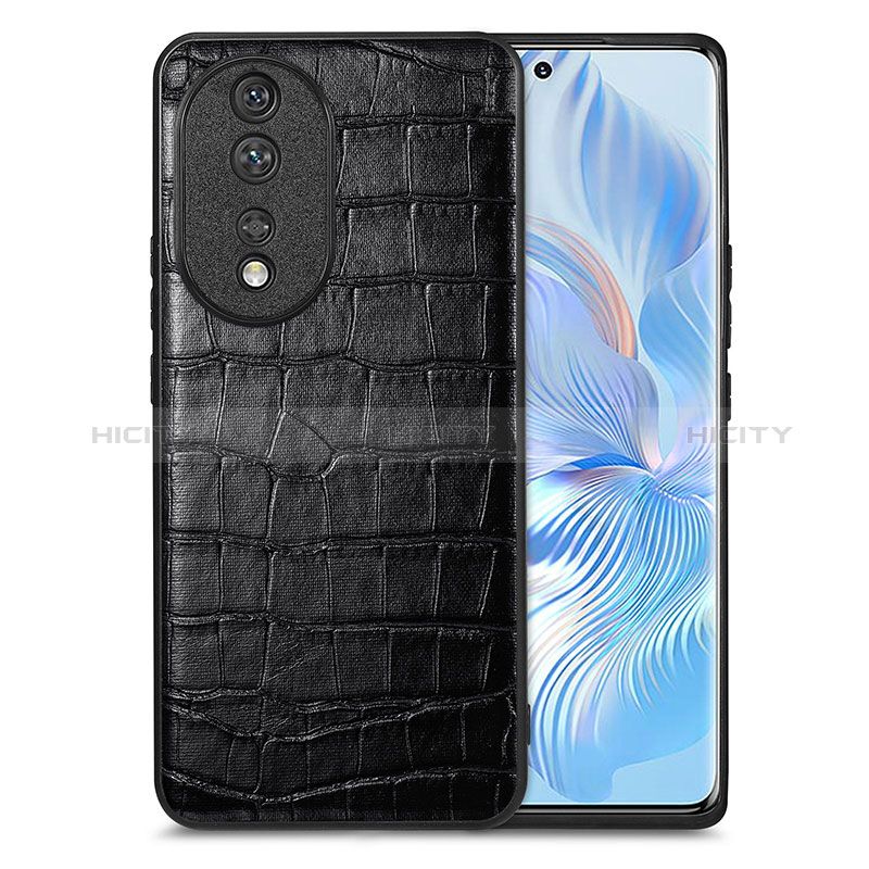 Custodia Lusso Pelle Cover S01D per Huawei Honor 80 5G Nero