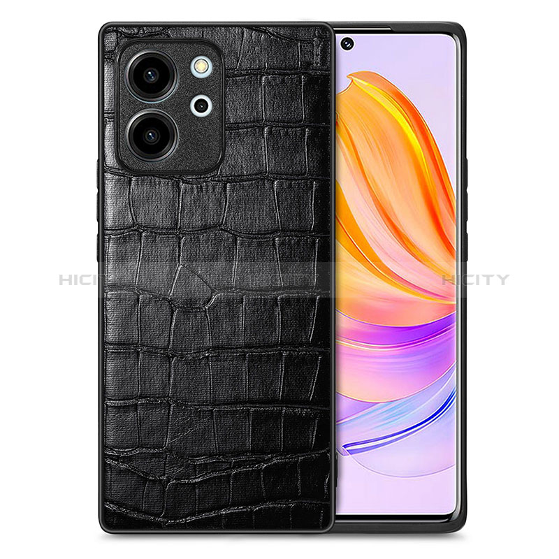 Custodia Lusso Pelle Cover S01D per Huawei Honor 80 SE 5G Nero