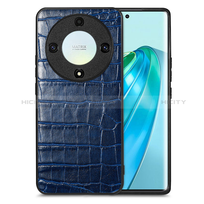 Custodia Lusso Pelle Cover S01D per Huawei Honor Magic5 Lite 5G Blu